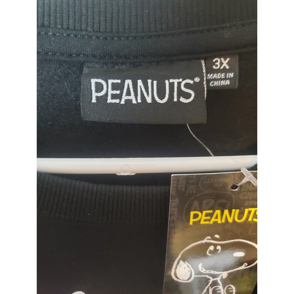 Peanuts Black Crew Neck Snoopy Pumpkin Sweatshirt, NWT, 3X - Picture 5 of 6